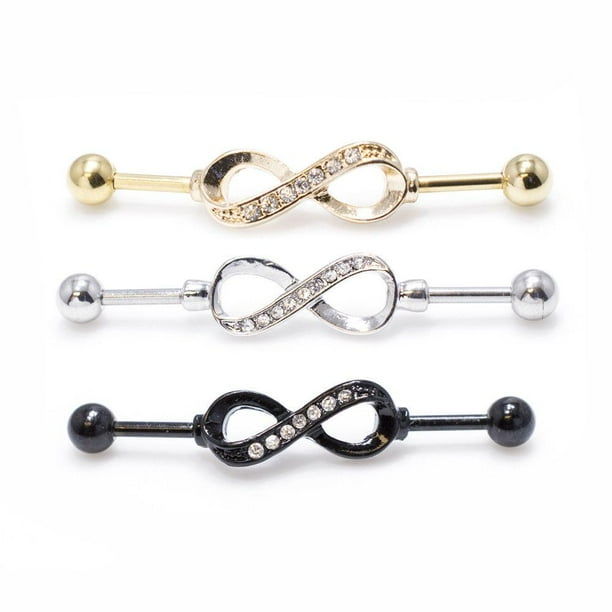 14g 1-3/8” Industrial Barbell with Silver Plated Charm — Price Per 1 14g 1-3/8” Industrial Barbell with Silver Plated Charm — Price Per 1